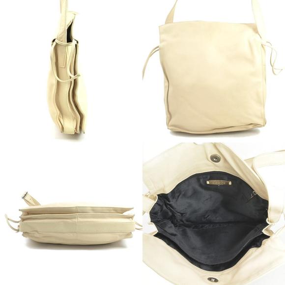 LOEWE Shoulder Bag Anagram Leather Light Beige Women's e60112a - Picture 2 of 5